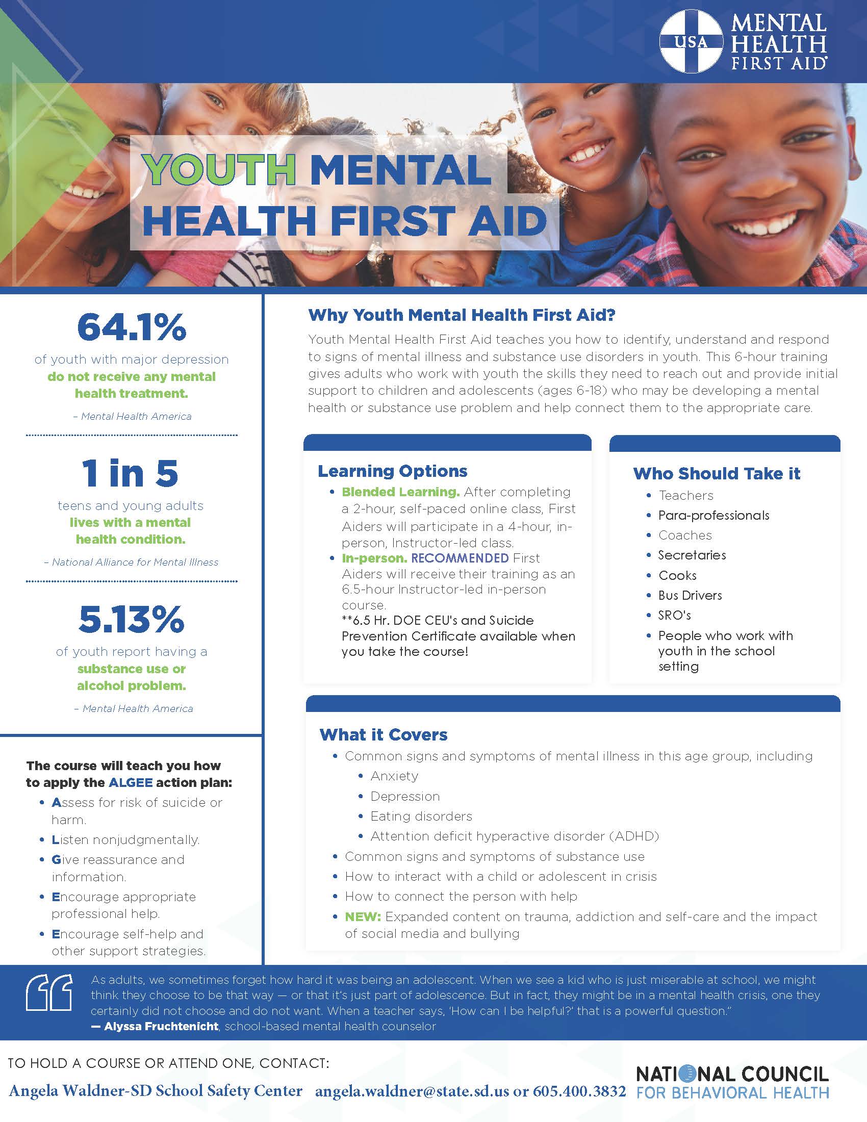 South Dakota School Safety Mental And Behavioral Health Youth 